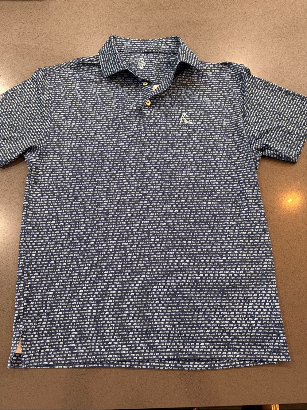 Rhoback The Moneyline Performance Polo Men’s Medium Navy Betting Odds Golf